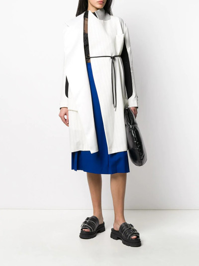 sacai hybrid contrast panel coat outlook