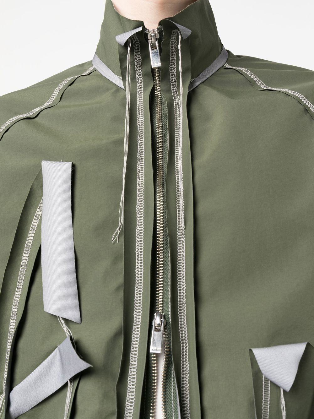 distressed layered jacket - 5