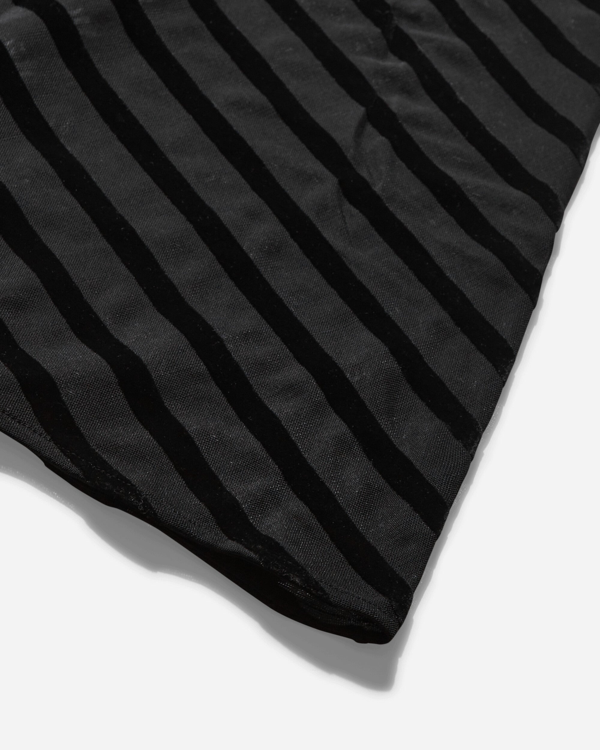 Women's Striped Mesh Long Dress Black - 4