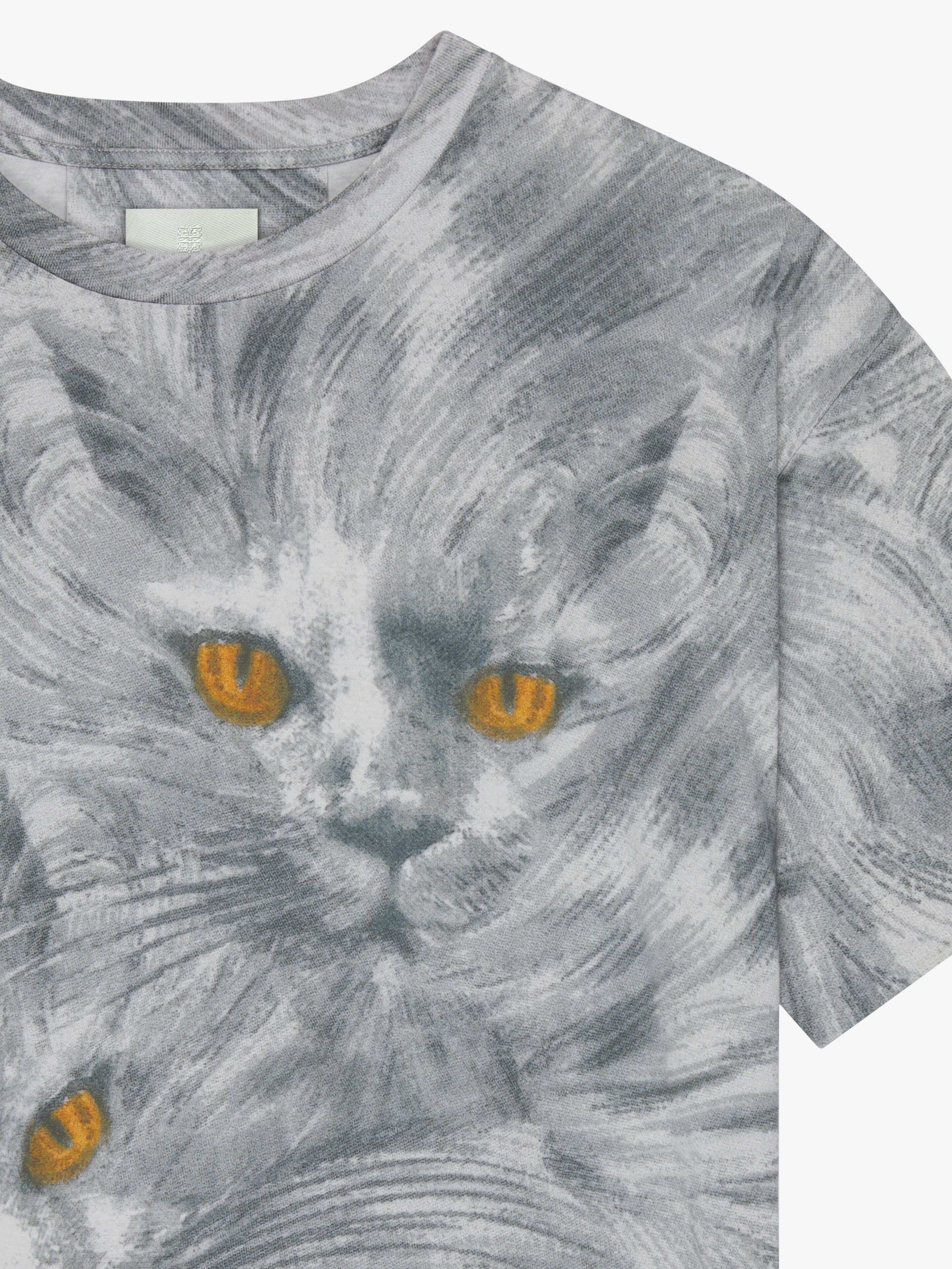 PRINTED CAT T-SHIRT IN COTTON - 5