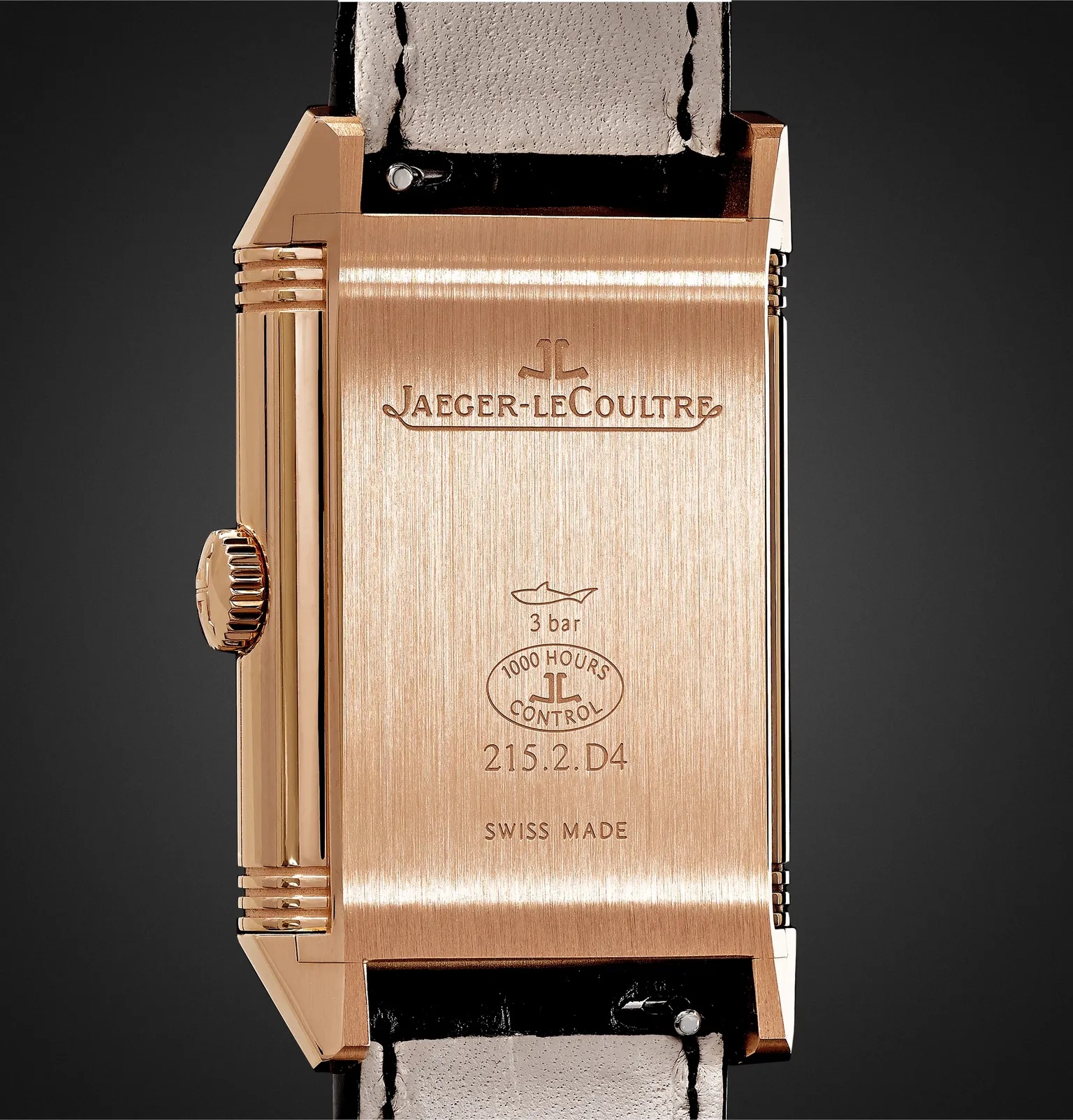 Reverso Classic Large Duoface Small Seconds Hand-Wound 28.3mm 18-Karat Rose Gold and Alligator Watch - 5