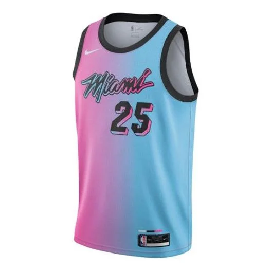 Men's Nike Swingman Miami Heat Gradient Quick Dry Environmental Friendly Knit Basketball Jersey/Vest - 1