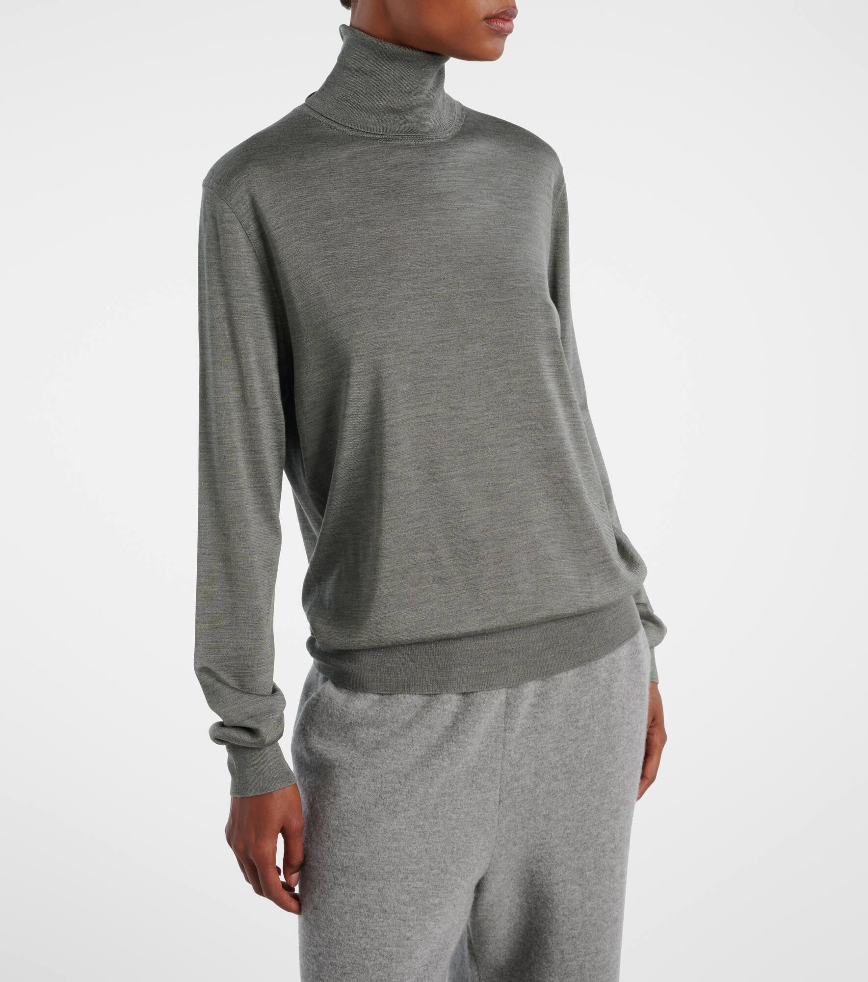 Liwen silk turtleneck top - 5