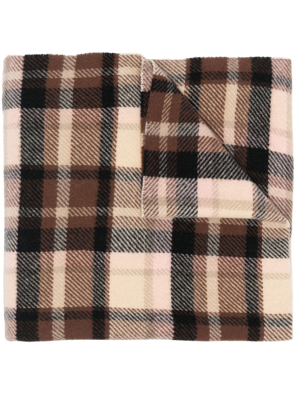 checked wool scarf - 1