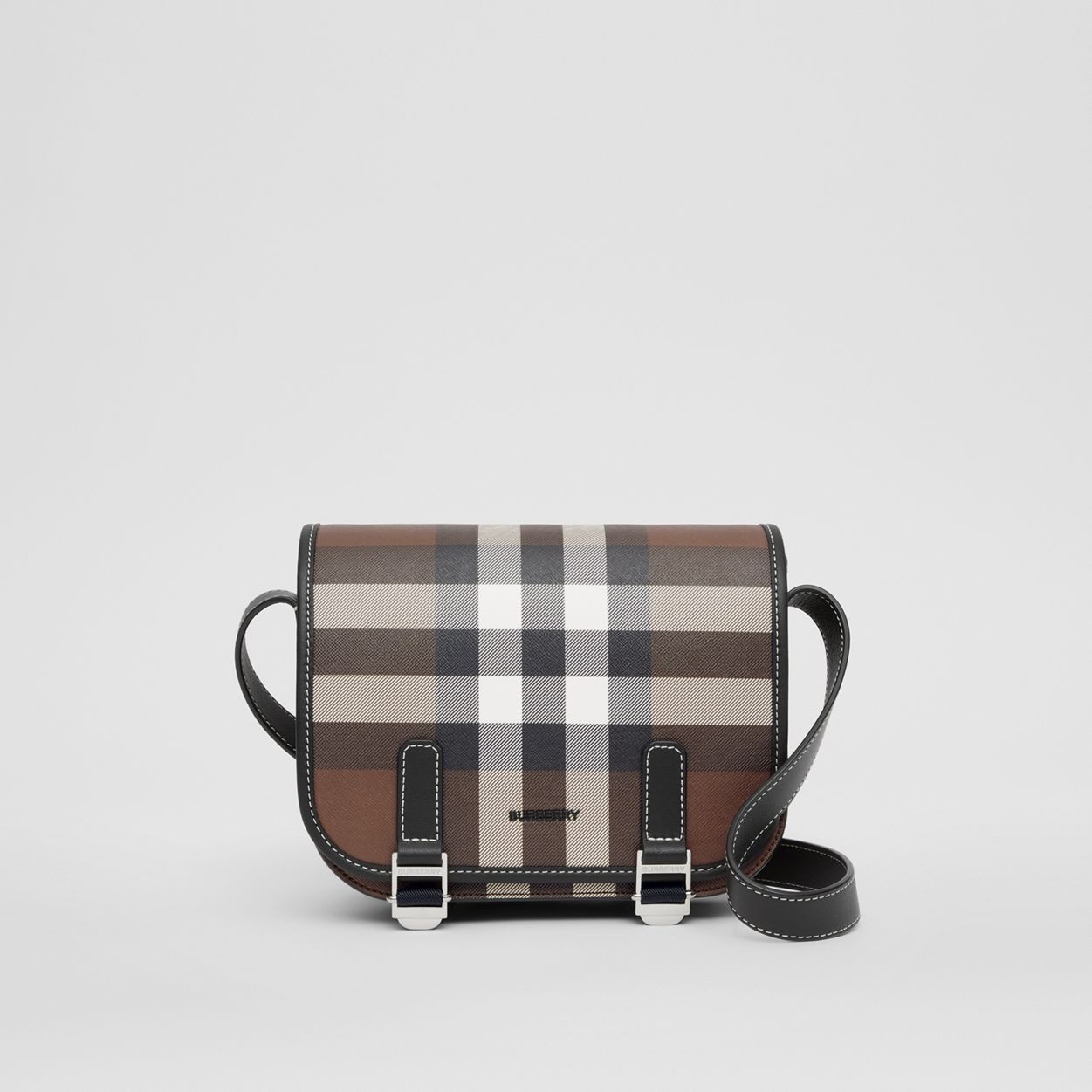 Burberry Check-printed Foldover-top Shoulder Bag