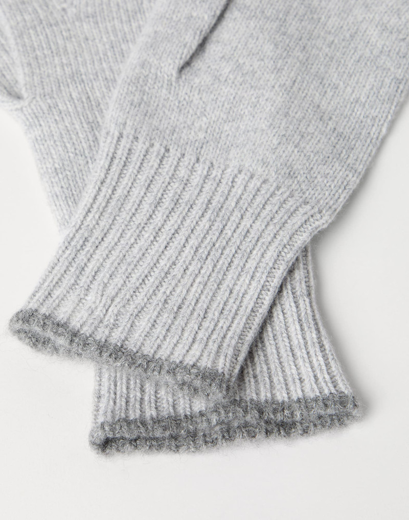 Brunello Cucinelli Cashmere knit gloves outlook