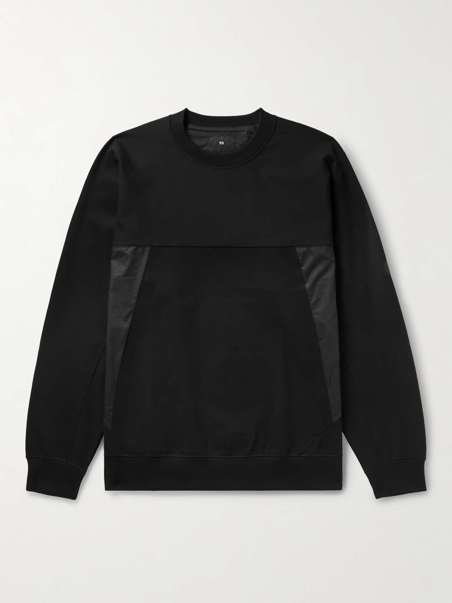 Panelled Organic Cotton-Blend Jersey and Ripstop Sweatshirt - 1