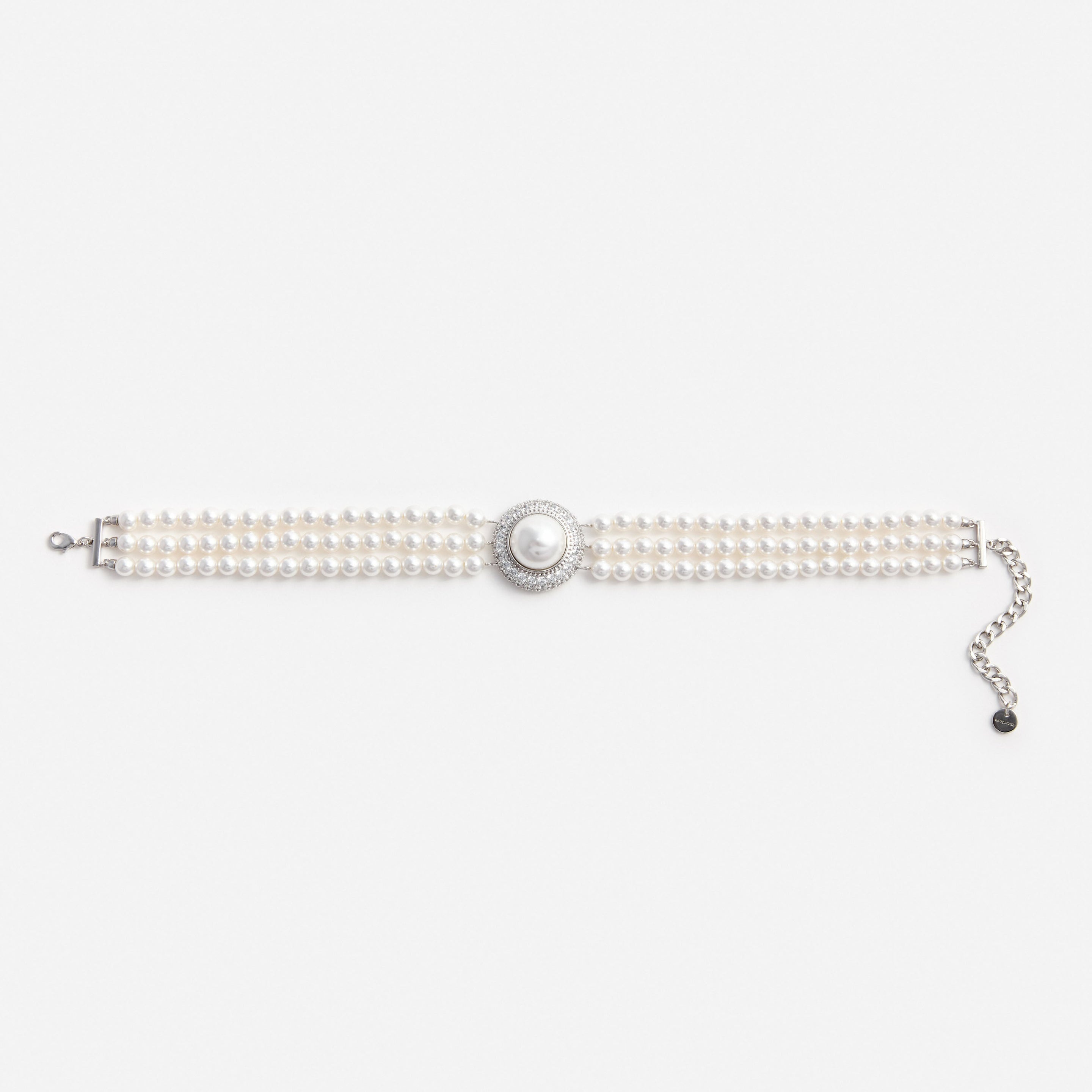 Small Crystal Pearl Choker - 2