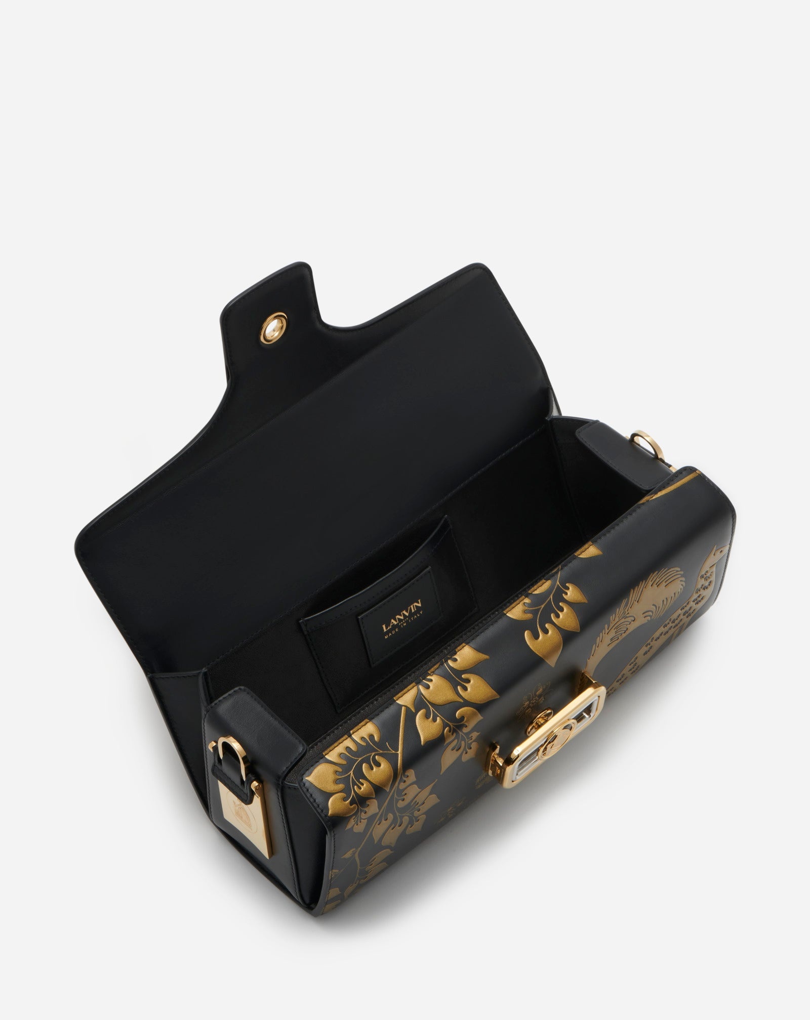 LEATHER RATEAU PENCIL CAT BAG - 4