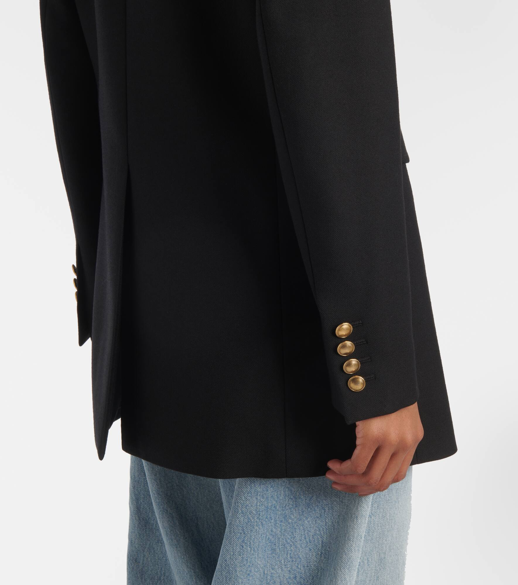 Wool gabardine blazer - 5