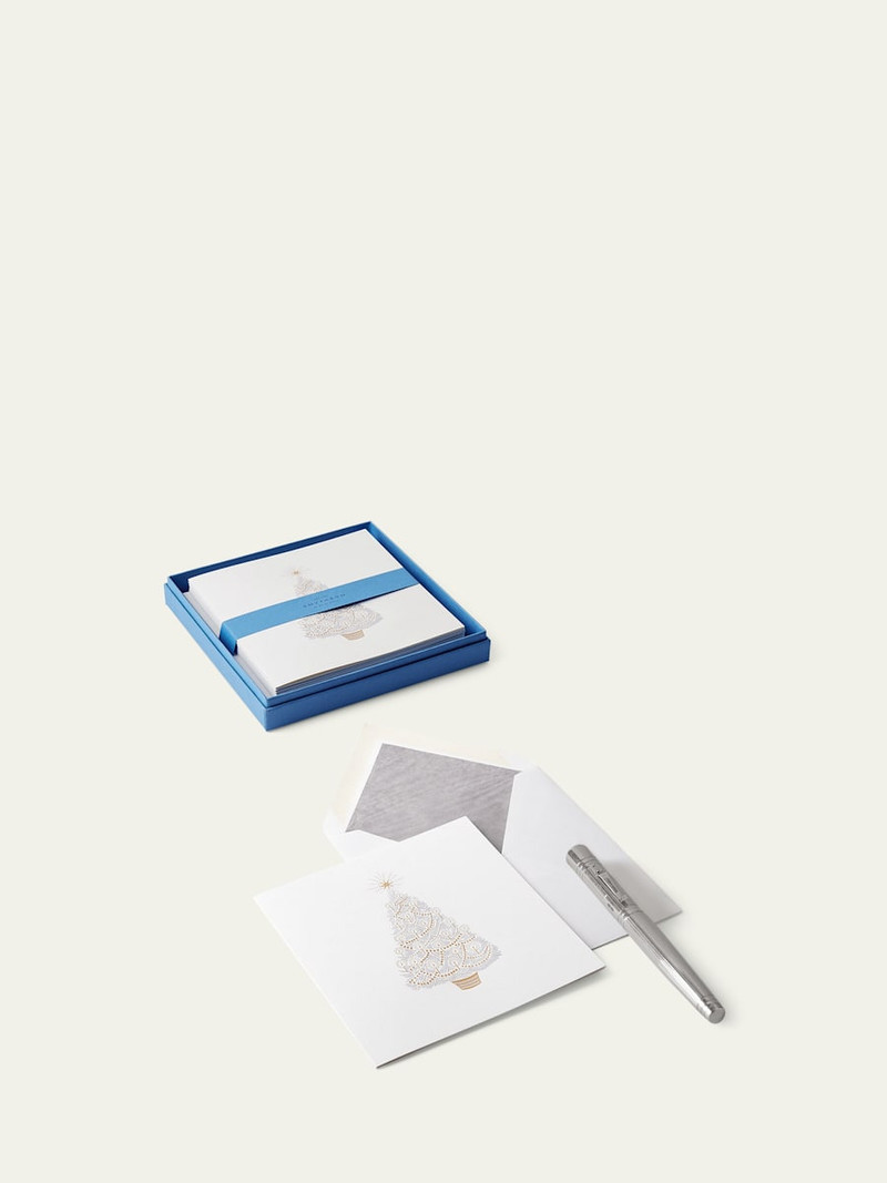 Smythson Metallic Tree Cards, Set of 10 outlook