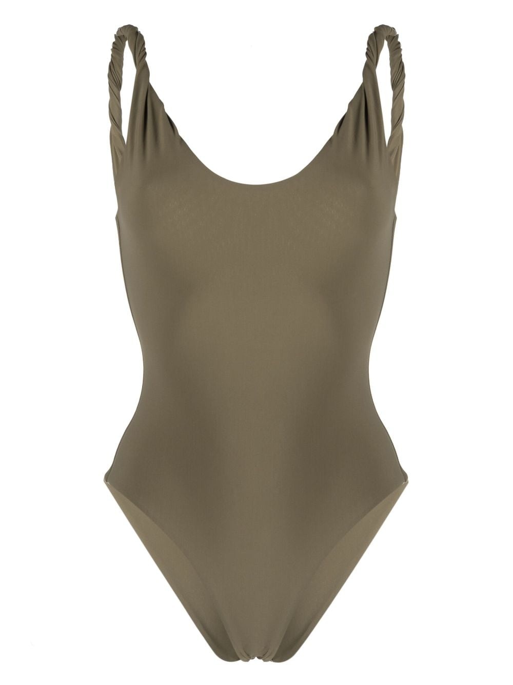 twisted scoop-neck swimsuit - 1