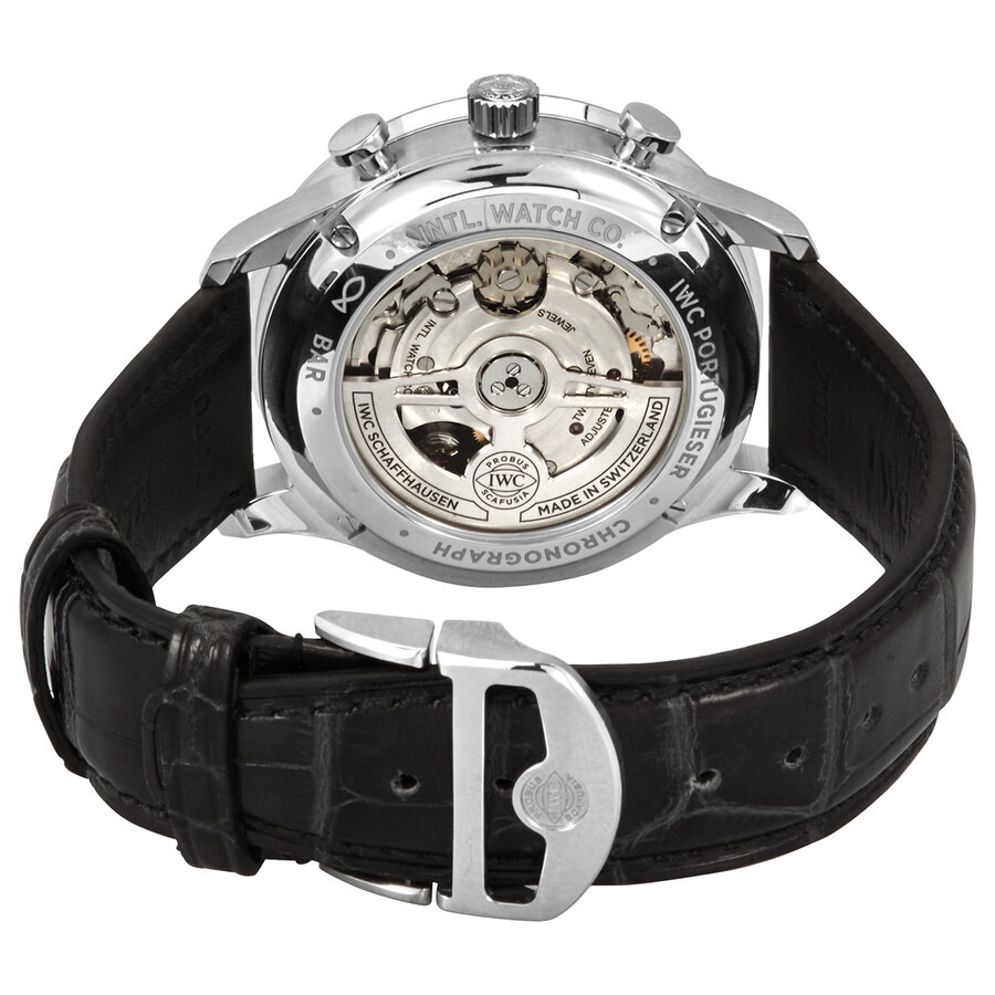 Pre-owned IWC Portugieser Chronograph Automatic Green Dial Men's Watch IW371615 - 3