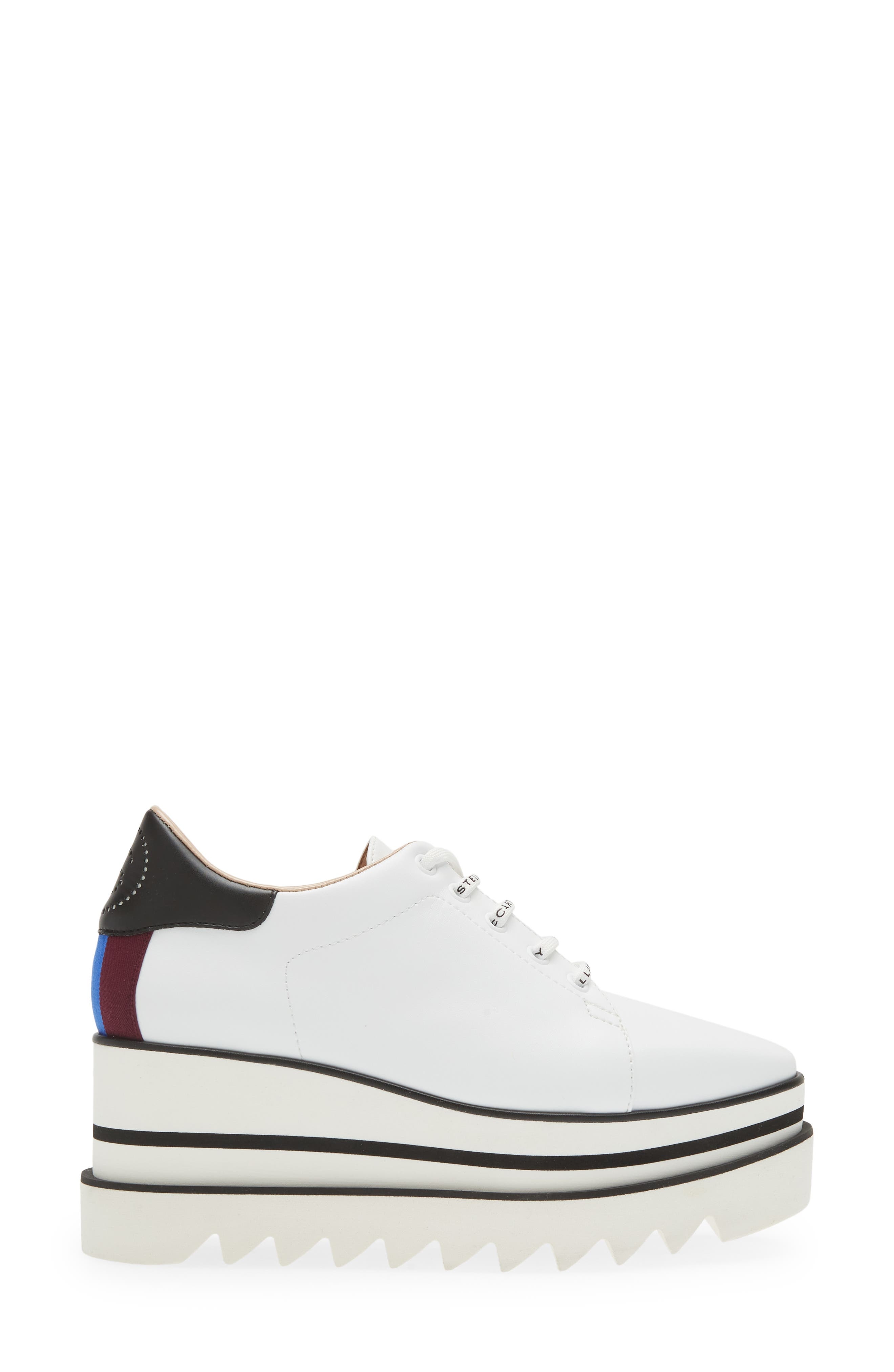 Stella McCartney Sneak-Elyse Platform Sneaker in White/Black/Plum at Nordstrom - 3