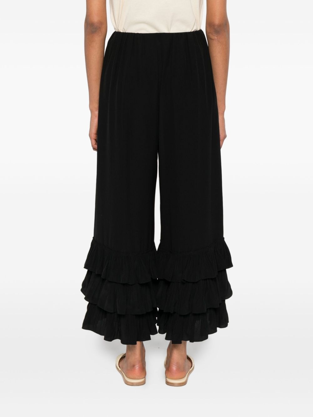 crepe de chine trousers - 4