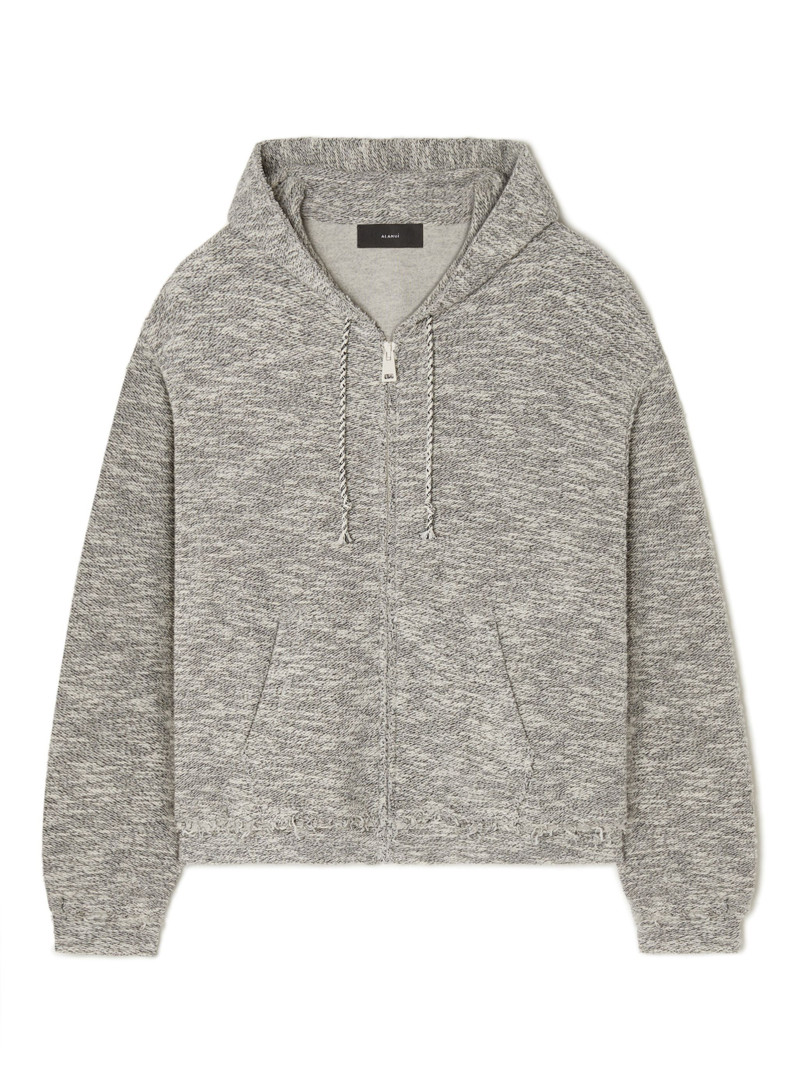 Alanui B & W Mouline’ Zipped Hoodie outlook