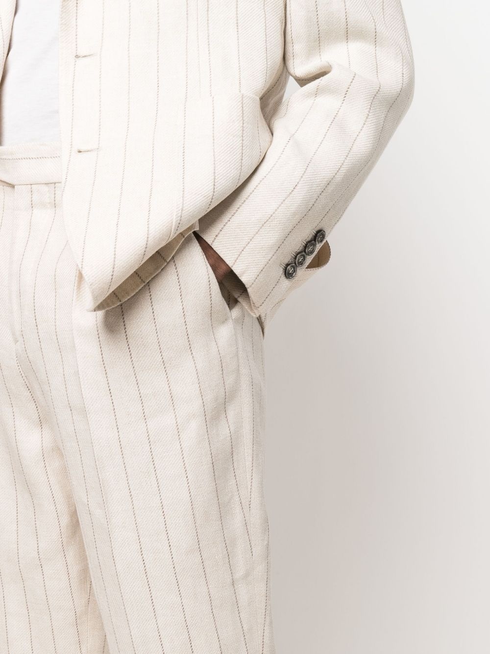 striped linen suit - 6