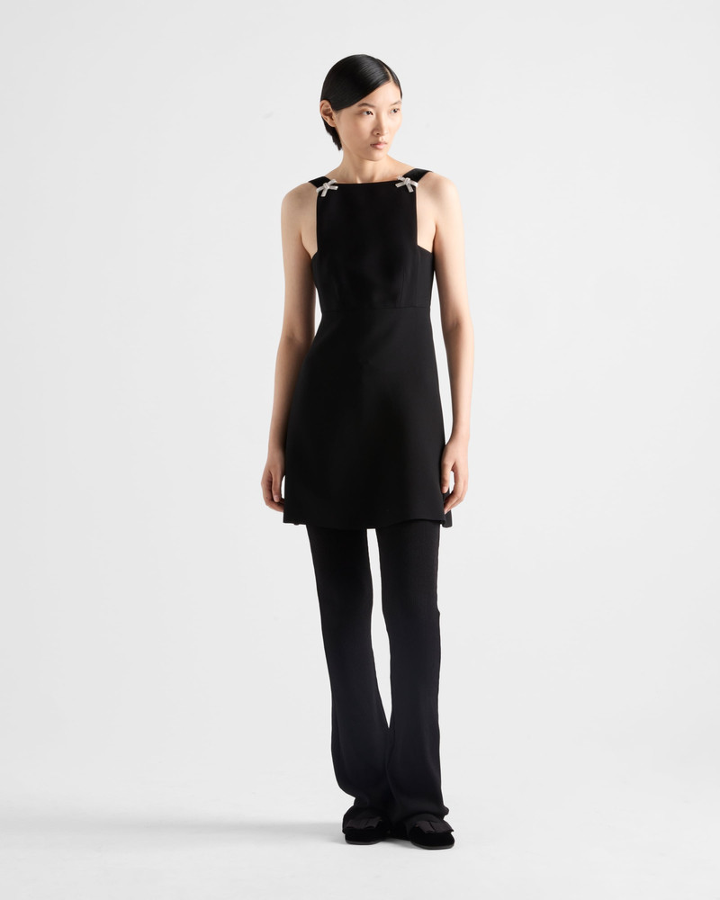 Prada Embroidered cady mini-dress outlook