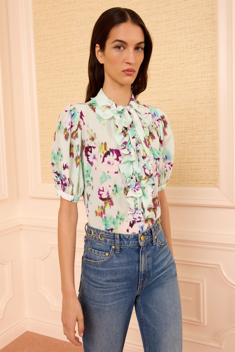 ULLA JOHNSON Camellia Silk Top outlook