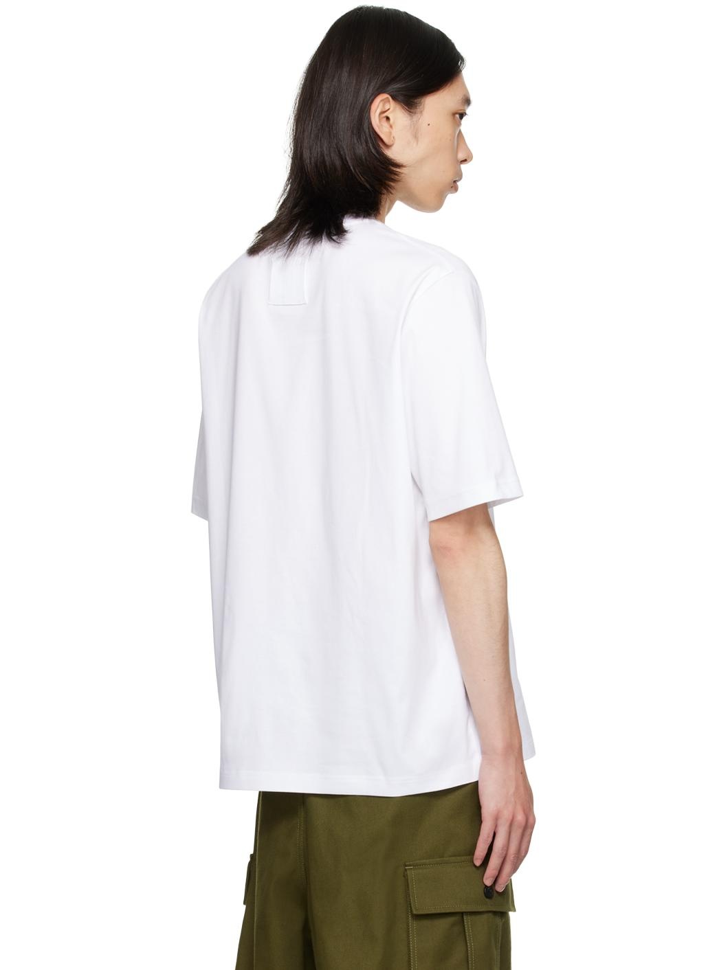 White 'Lanvin' Embroidered Classic T-Shirt - 3