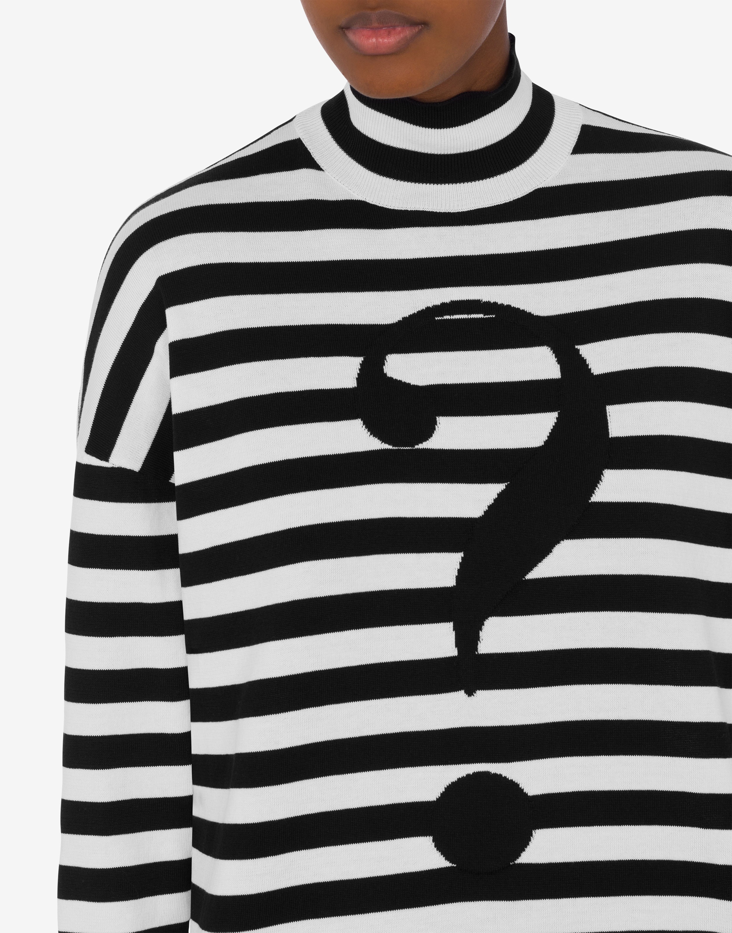 HOUSE SYMBOLS !? STRIPED TURTLE-NECK SWEATER - 4