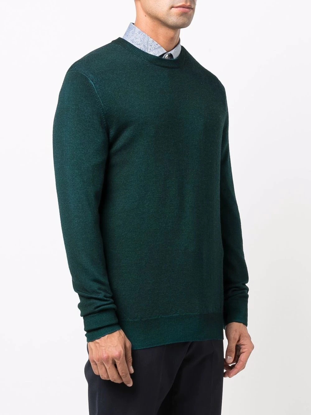 long-sleeved virgin wool jumper - 3