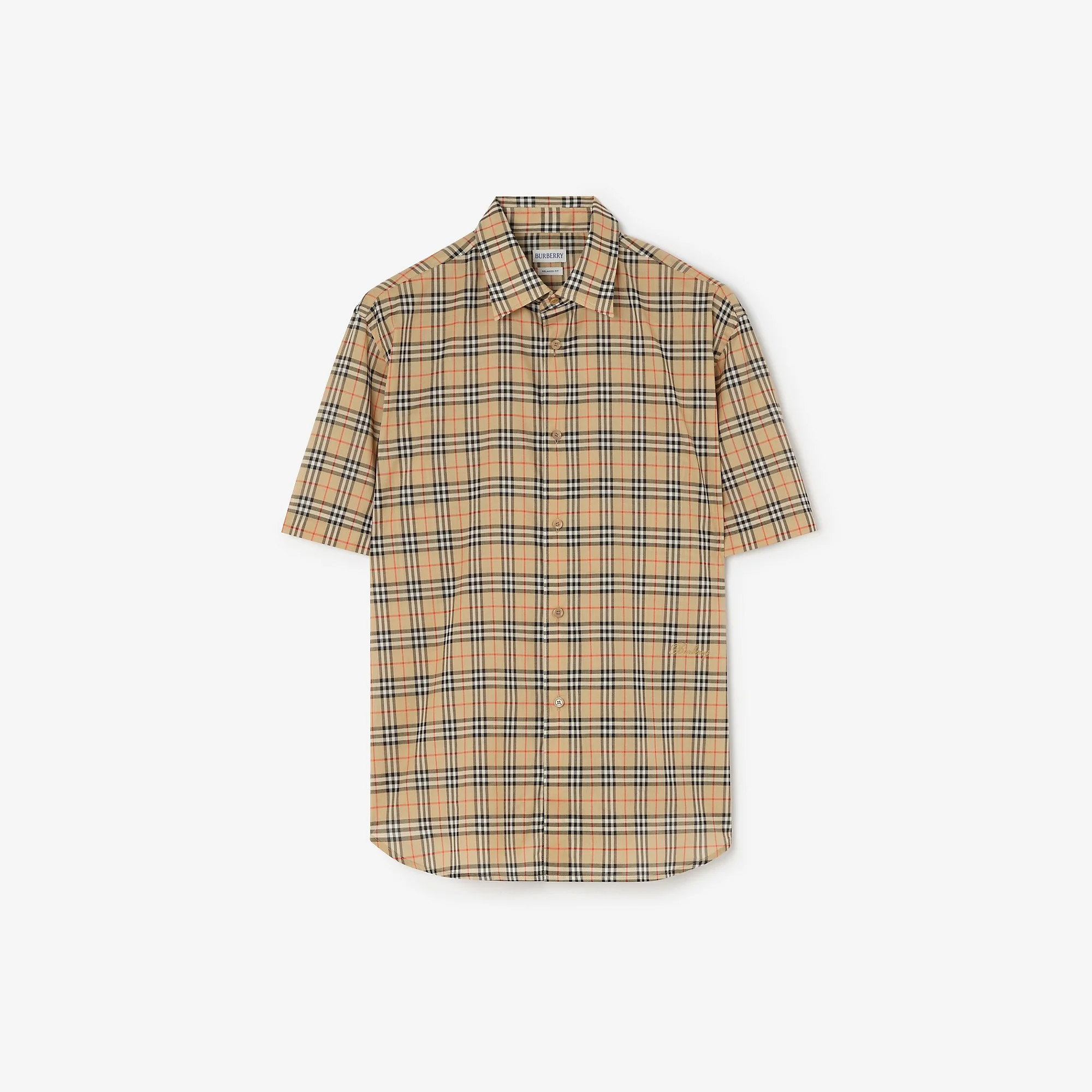 Relaxed Fit Check Cotton Shirt - 1