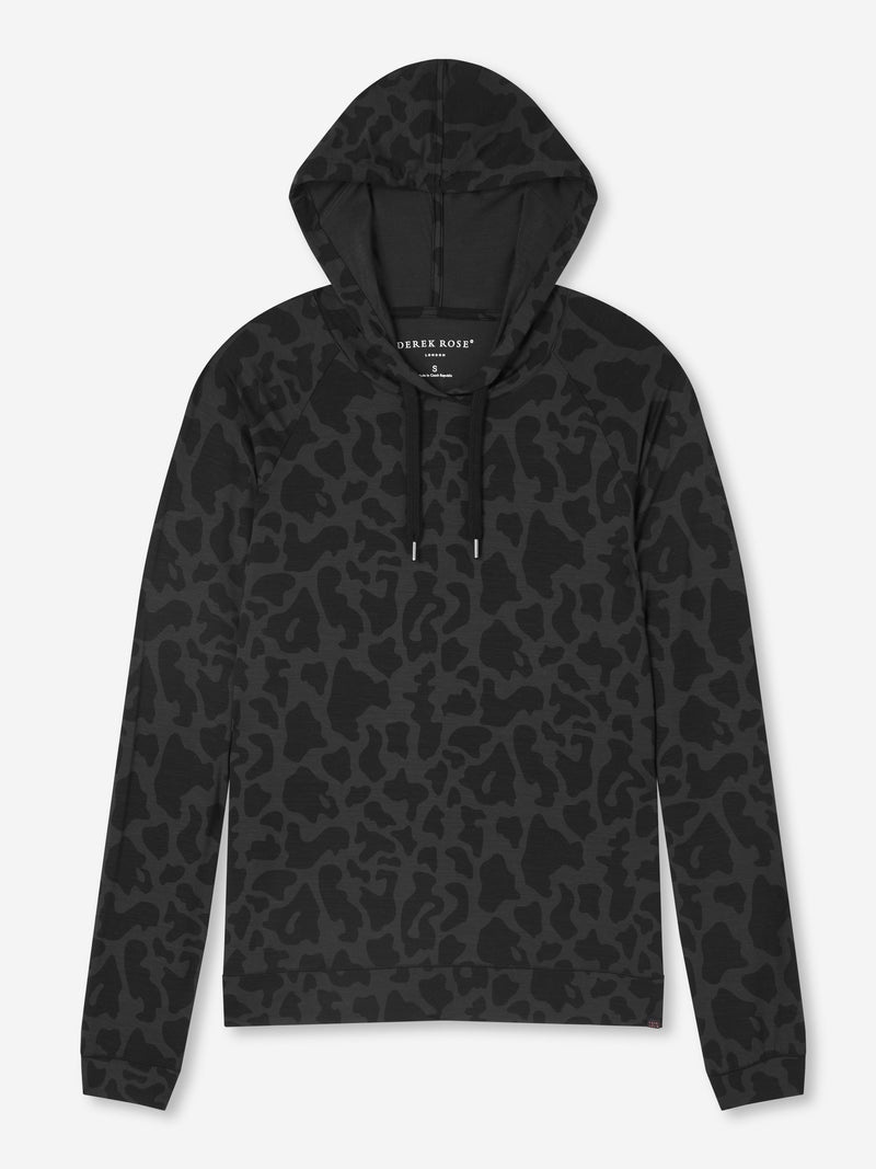 Women's Pullover Hoodie London 7 Micro Modal Stretch Black - 1