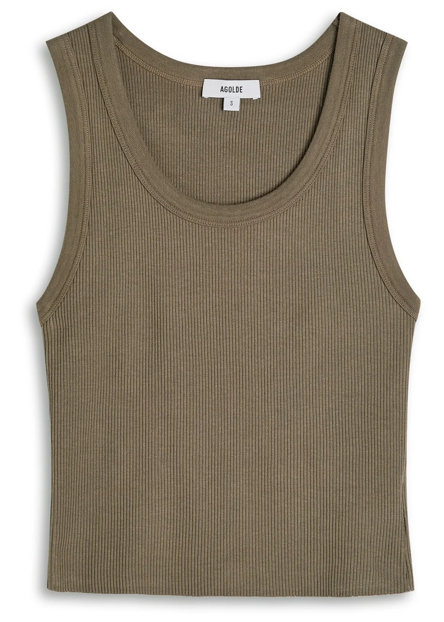 Agolde Shrunken Poppy Cotton-blend Tank - 1