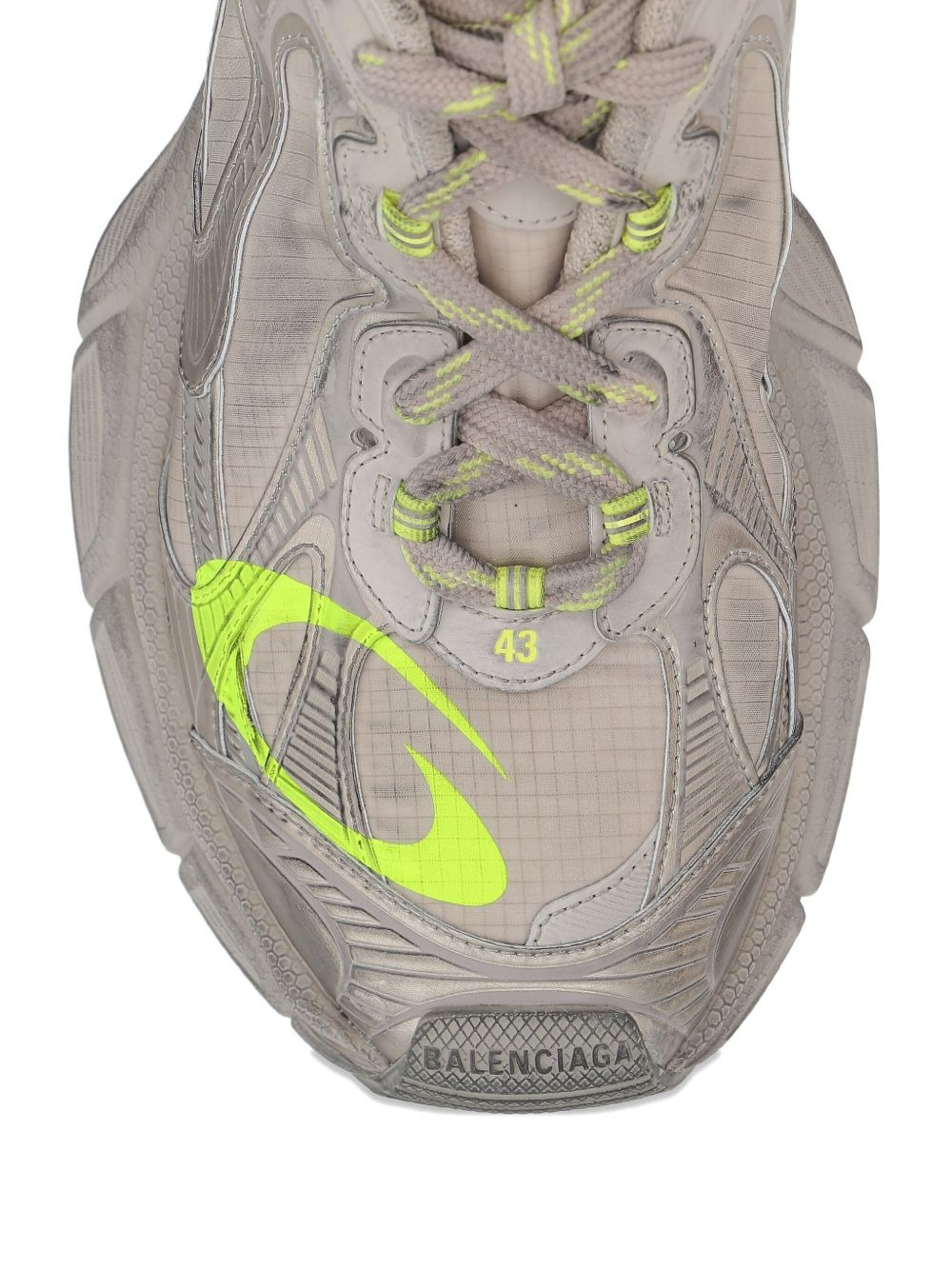 panelled-detail sneakers - 3