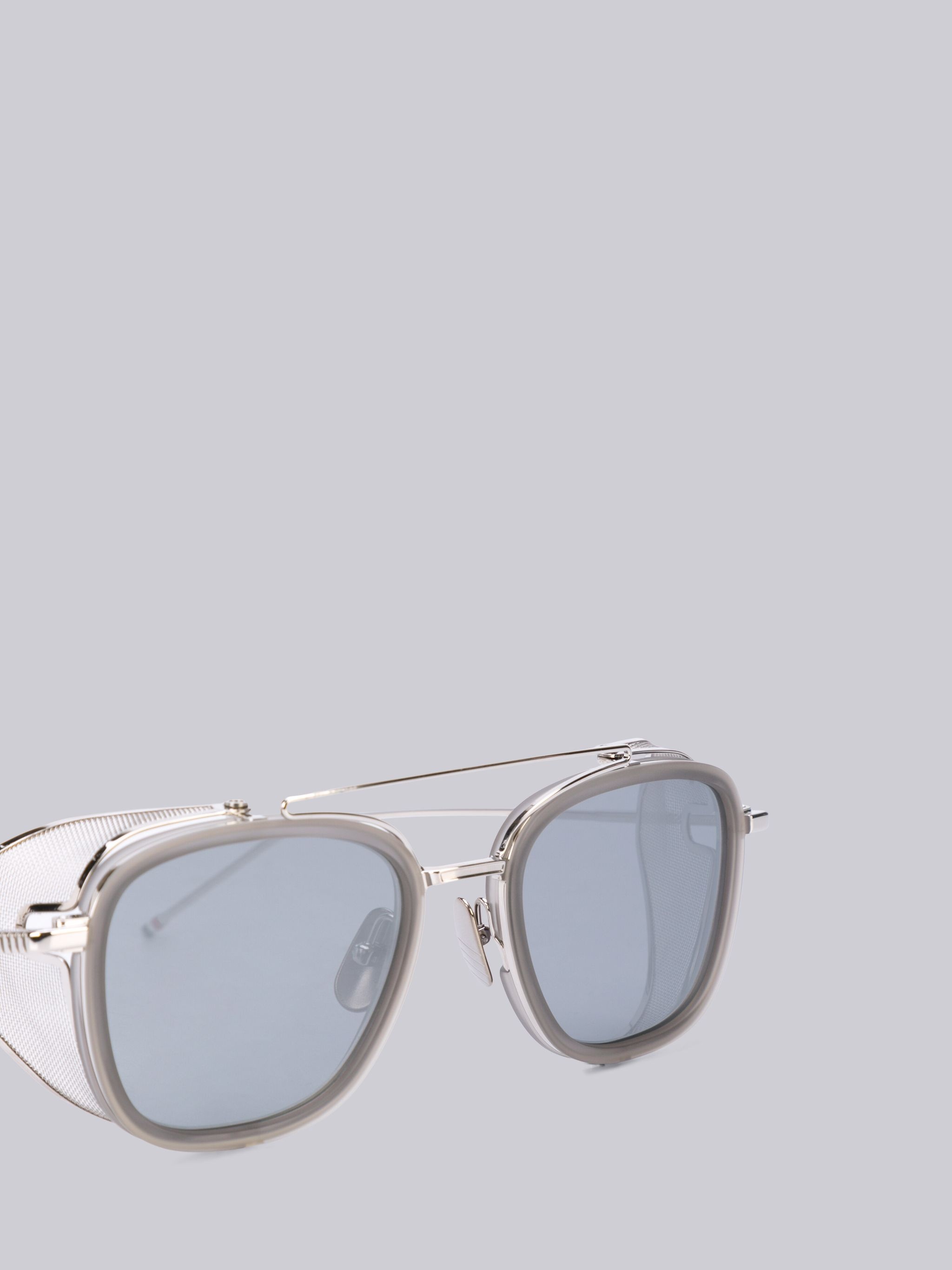 TB808 - Grey and Silver Mesh Sunglasses - 2