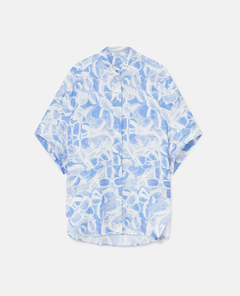 Sunglasses Print High Neck Top - 1