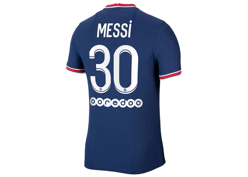 Jordan Jordan Paris Saint-Germain Home Vapor Match Shirt 2021-22 With Messi 30 Printing Jersey Midnight Nav outlook