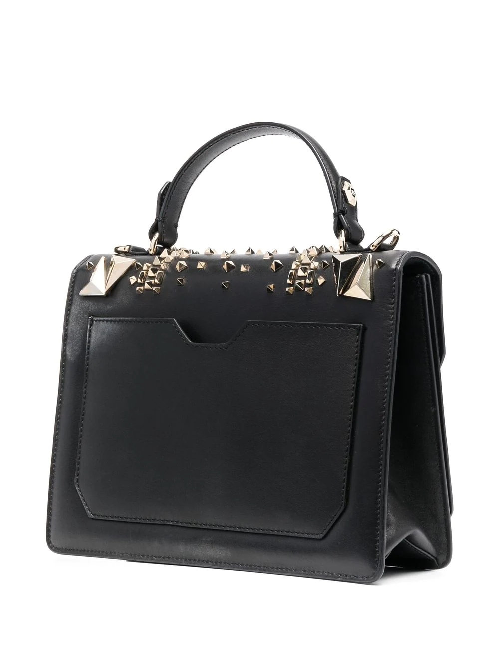 medium studded leather Handle bag - 3