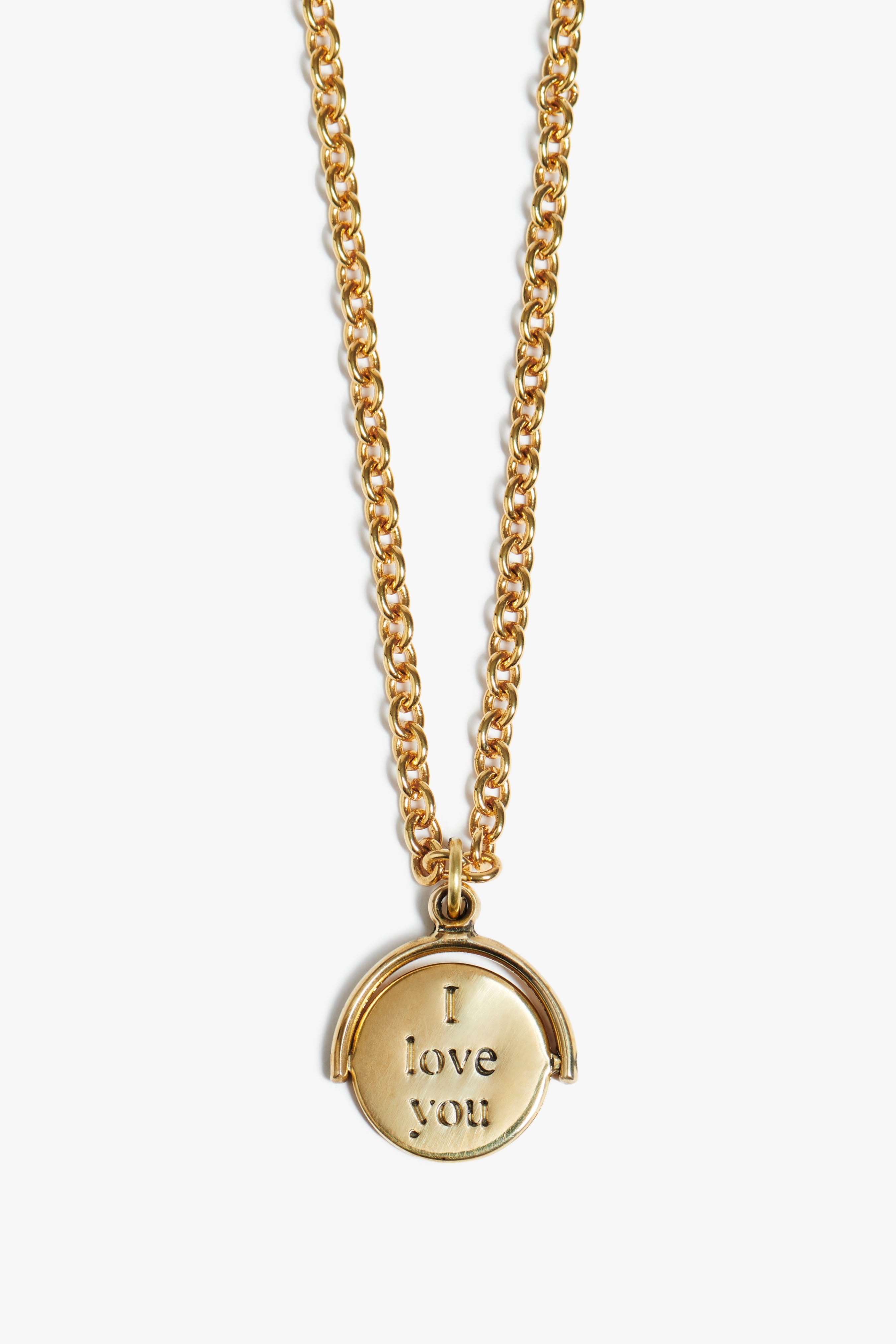 I Love you Charm in Gold (necklace sold separately) - 1