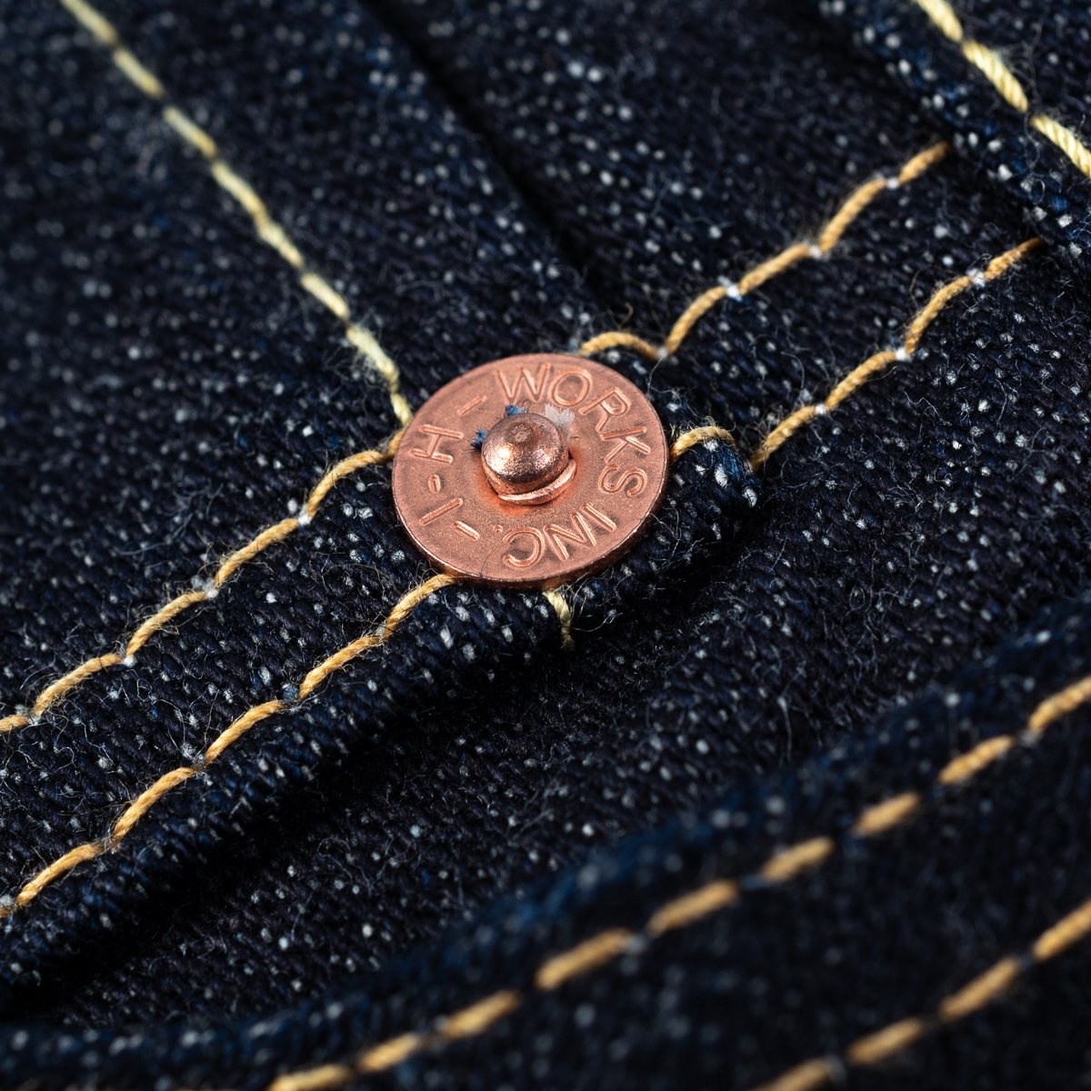 IH-634SBR-14 14oz Broken Twill Selvedge Denim Straight Cut Jeans - Indigo - 10
