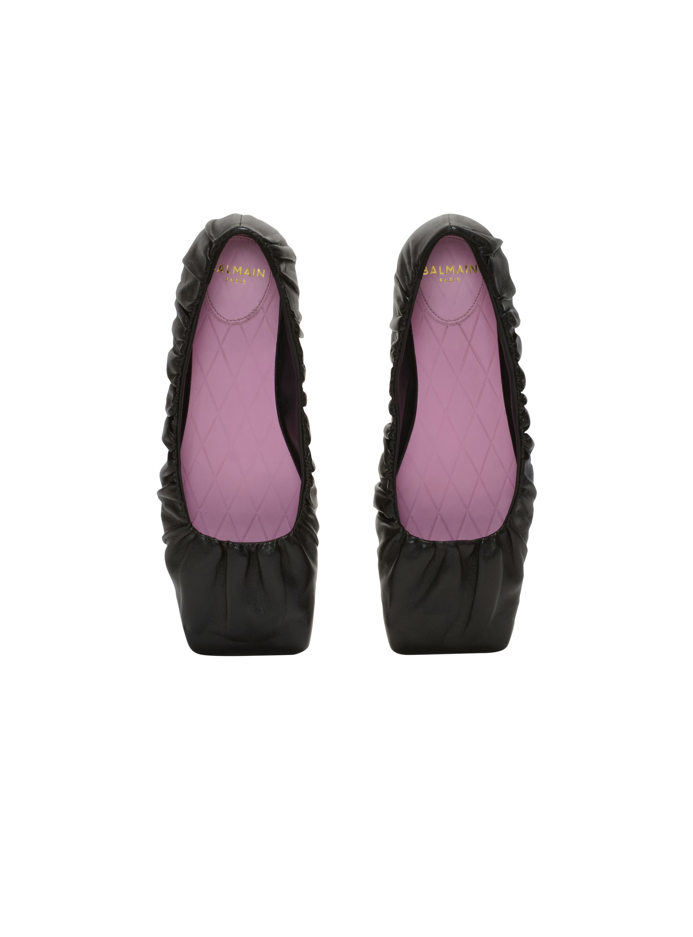 Eden ballet flats in gathered lambskin - 3