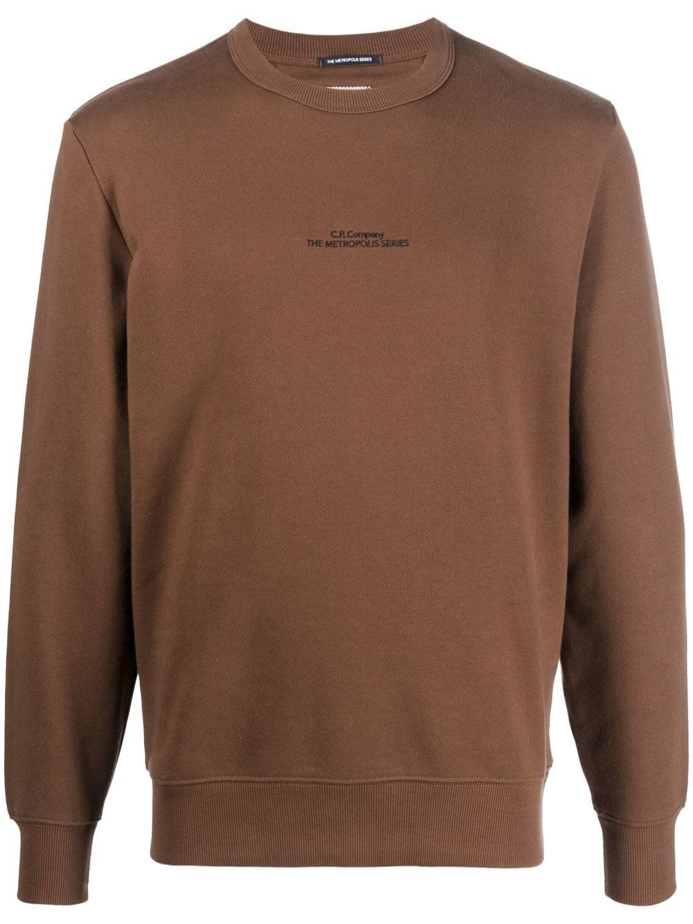 logo-embroidered crew sweatshirt - 1