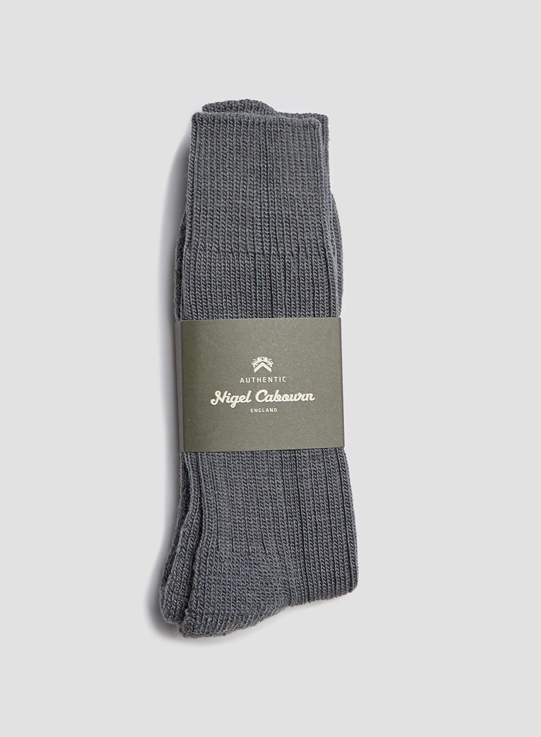 Wool Cushion Sole Crew Sock in Grey - 1