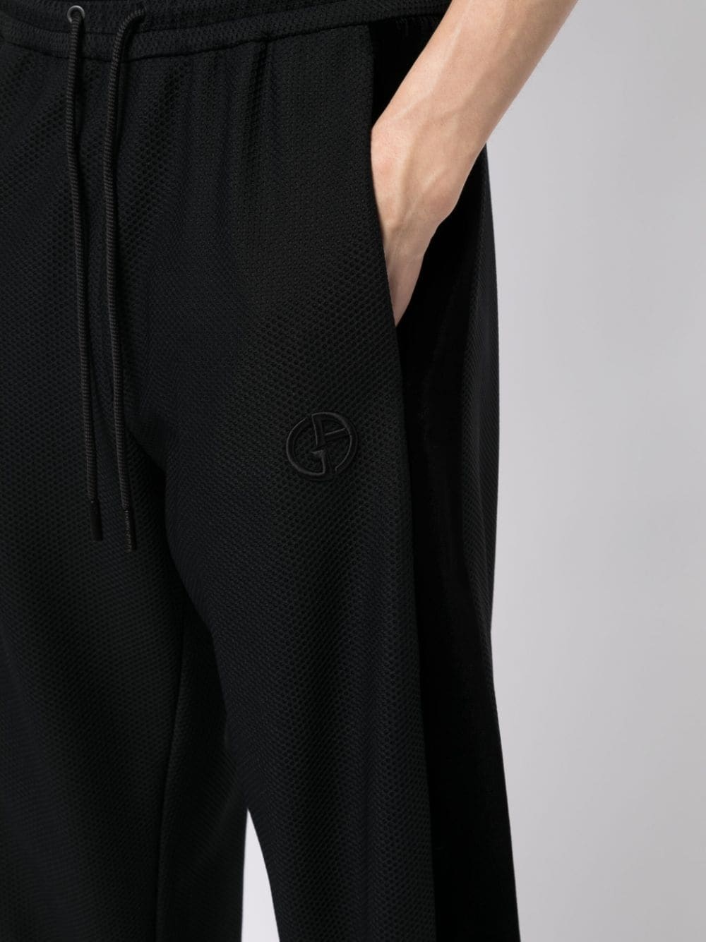logo-embroidered tapered track pants - 5