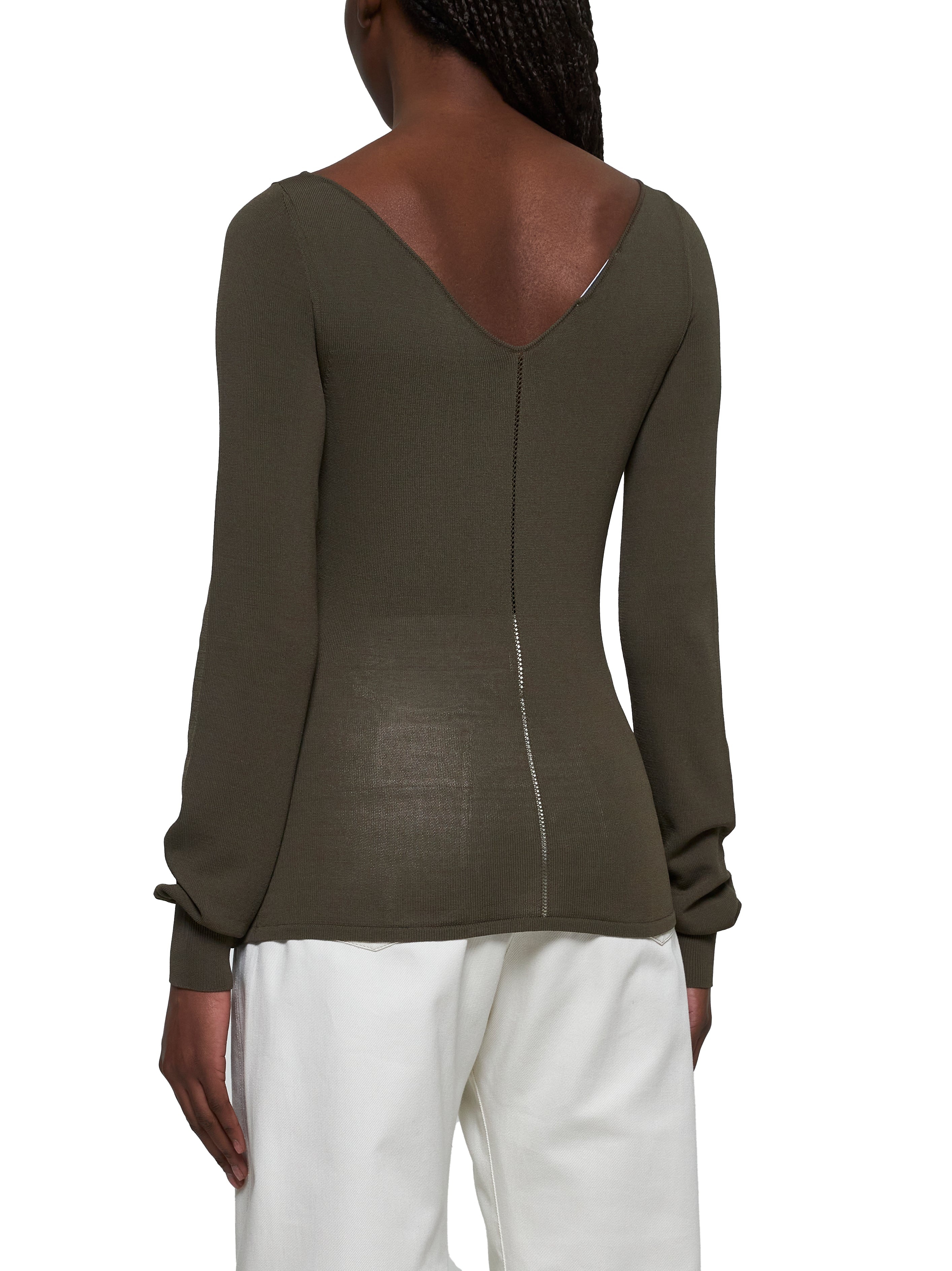 Green knit top - 4