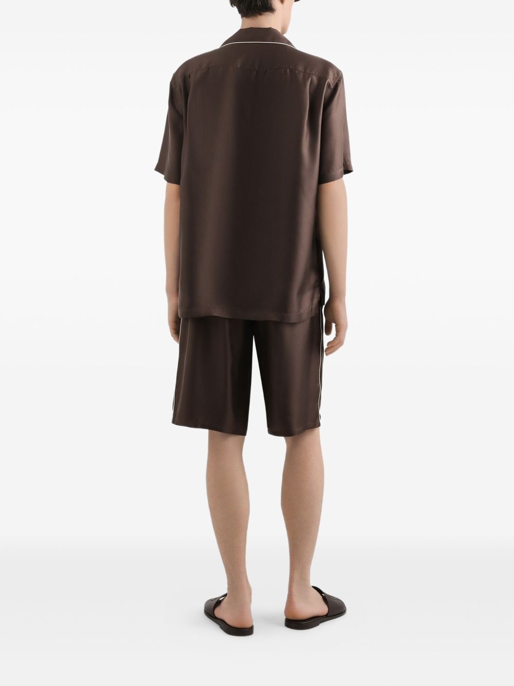 drawstring-waist shorts - 3