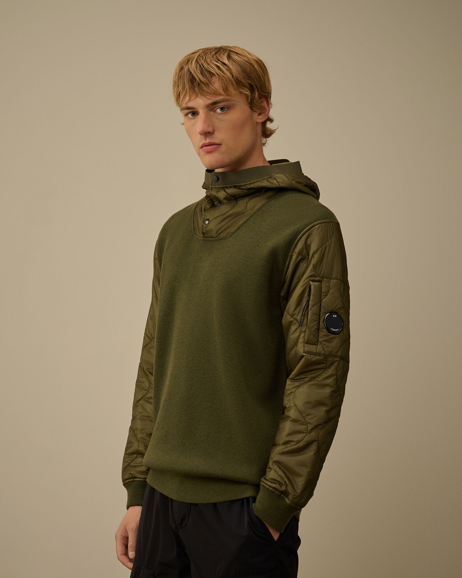Extrafine Merino Wool Mixed Half Button Sweater - 3