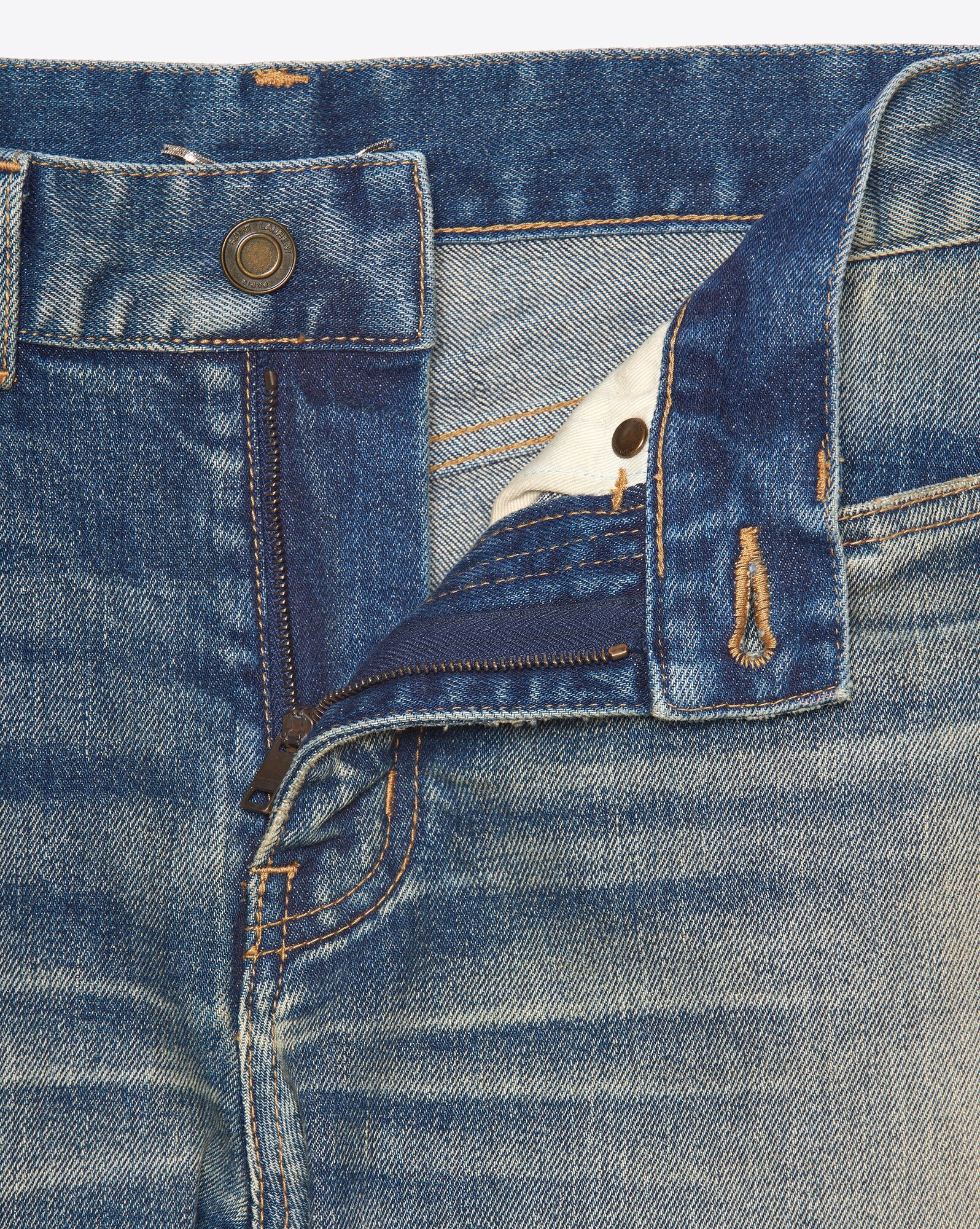 skinny-fit jeans in dirty old vintage blue denim - 3