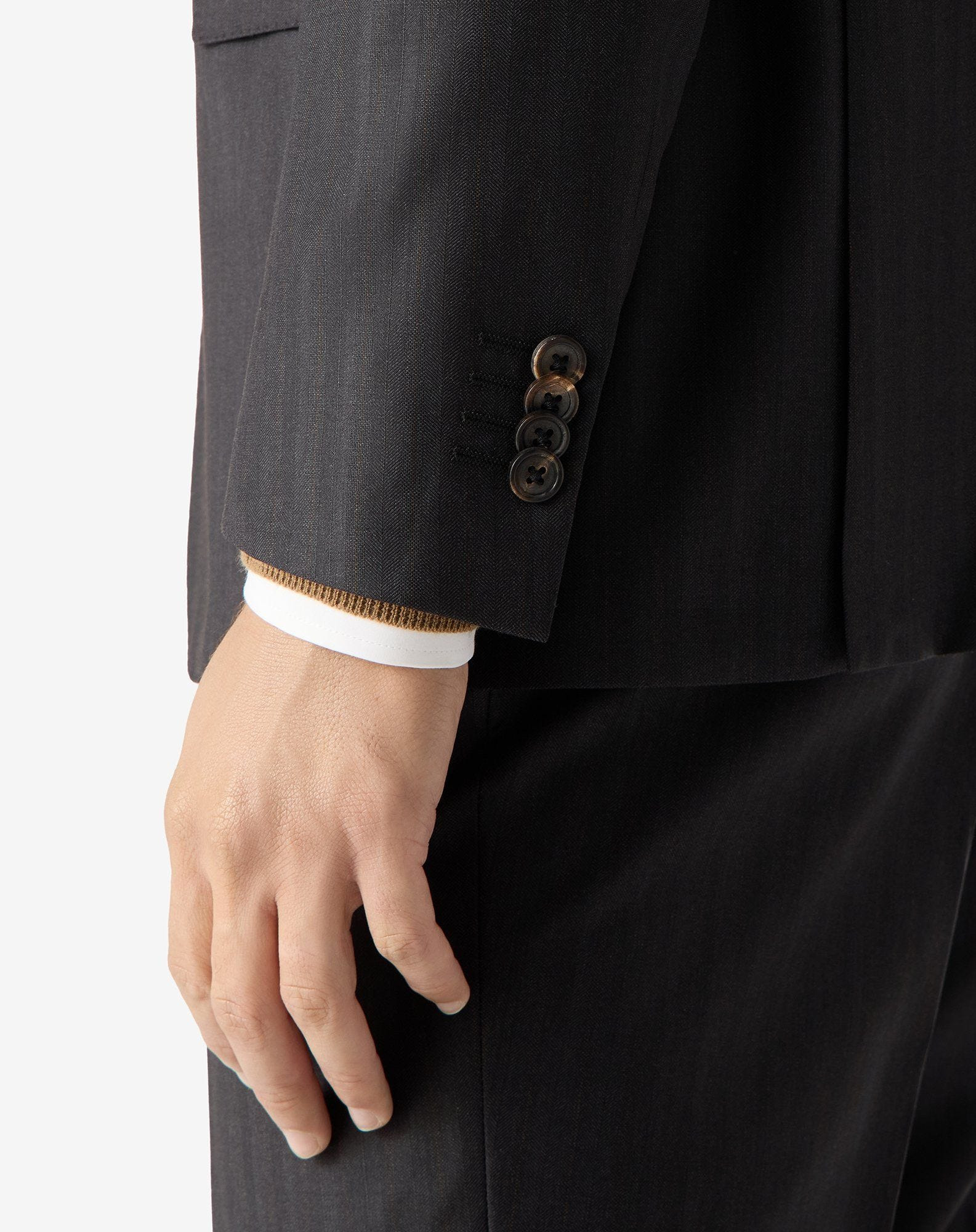 Grey pin striped wool twill suit - 6