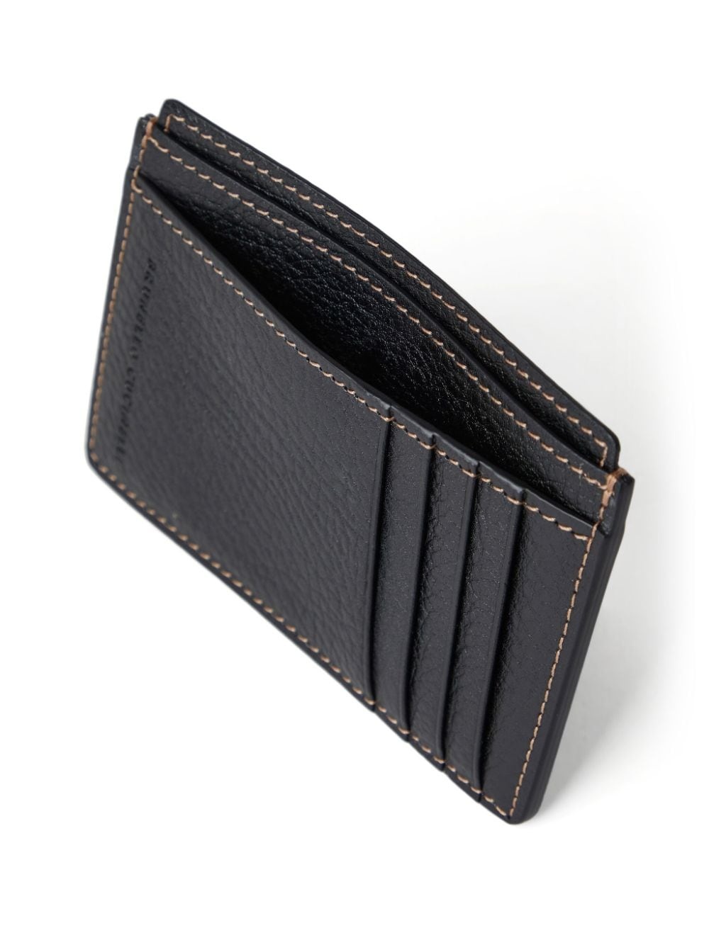 logo-debossed leather cardholder - 3