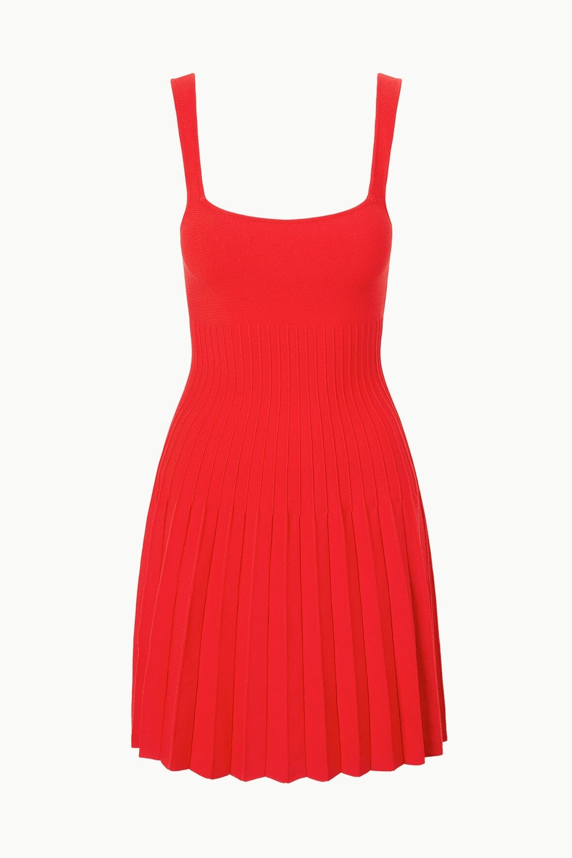 STAUD MINI ELLISON DRESS RED ROSE - 1