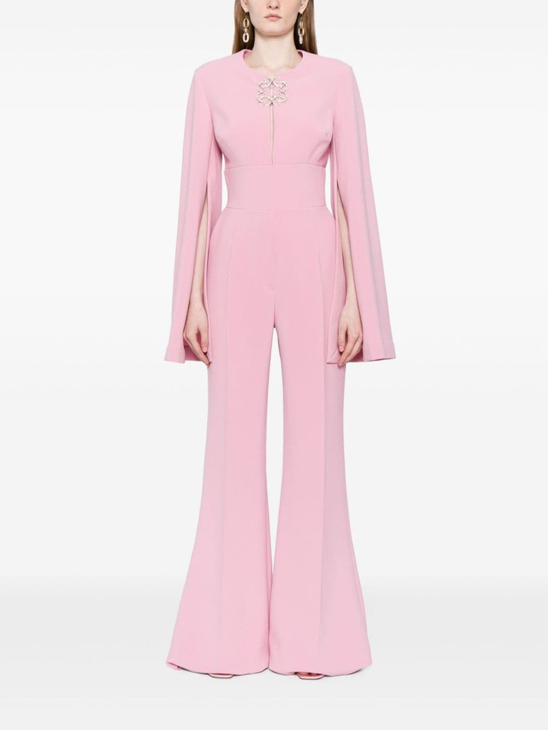 ELIE SAAB logo-plaque flared jumpsuit outlook