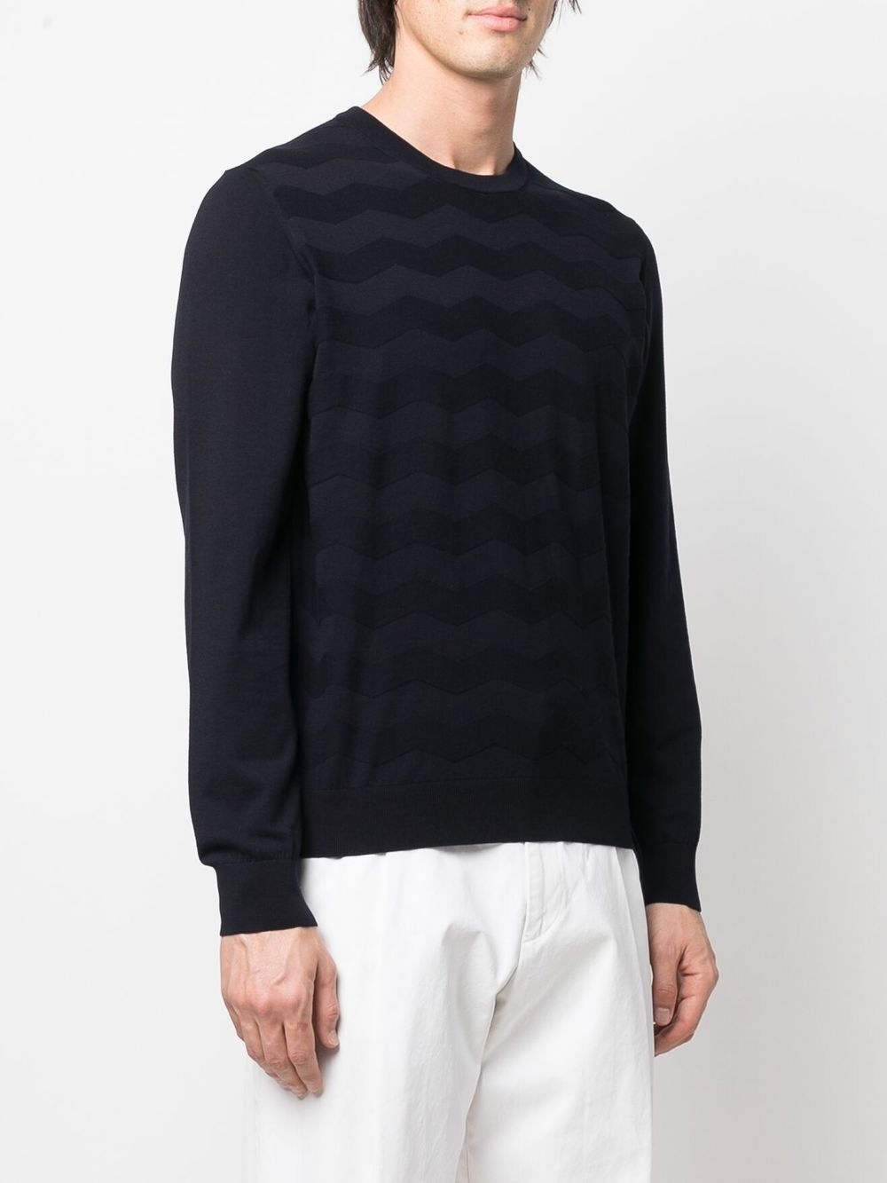 round-neck knit jumper - 3