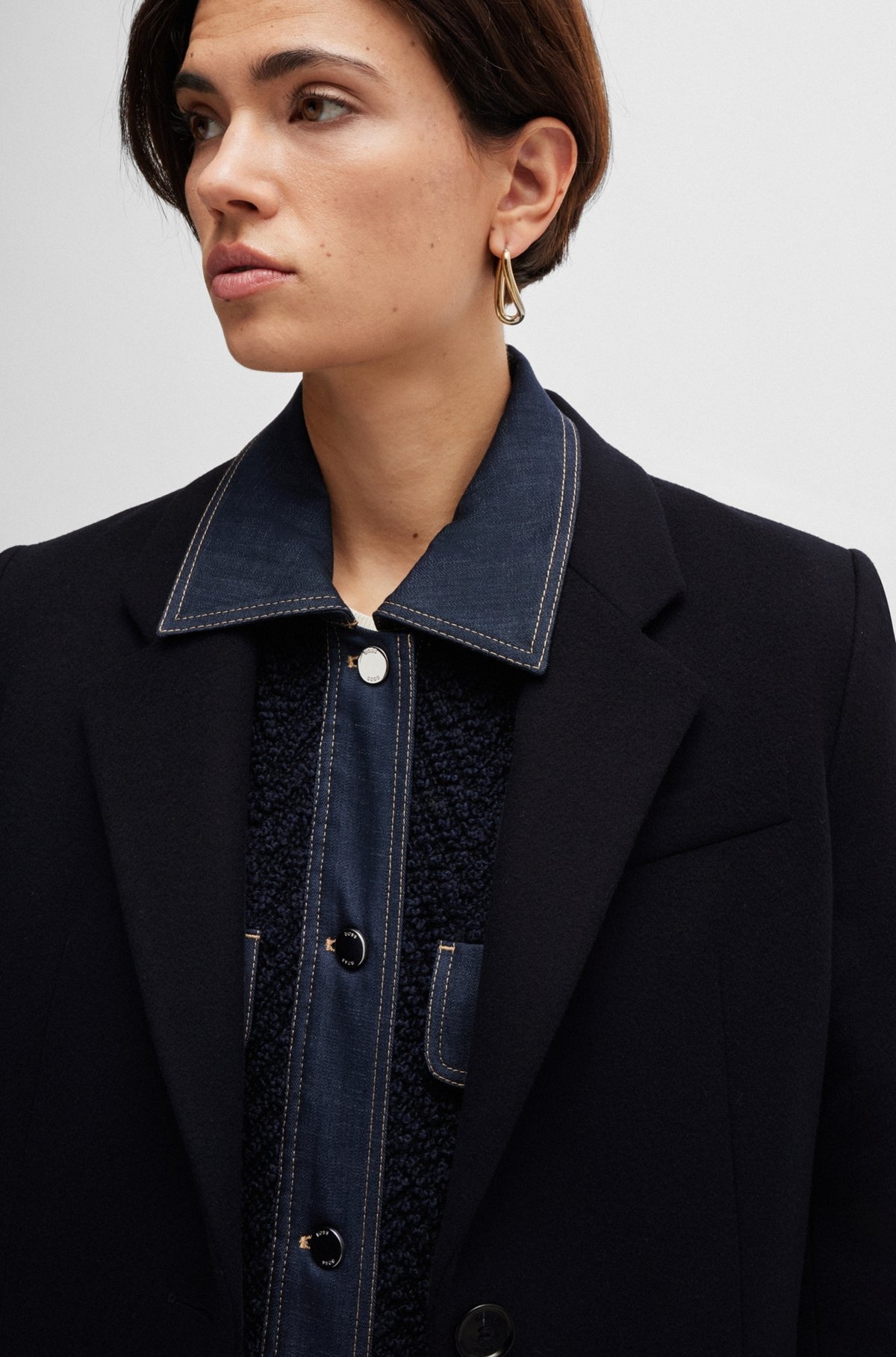 SLIM-FIT COAT IN WOOL AND CASHMERE - 5